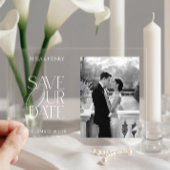 Elegant Acrylic Save the Date Photo Wedding  アクリル招待状