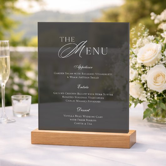 Elegant Acrylic Wedding Menu アクリルサイン
