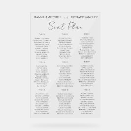 Elegant Acrylic Wedding Seating Chart アクリルサイン