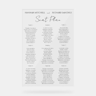 Elegant Acrylic Wedding Seating Chart アクリルサイン