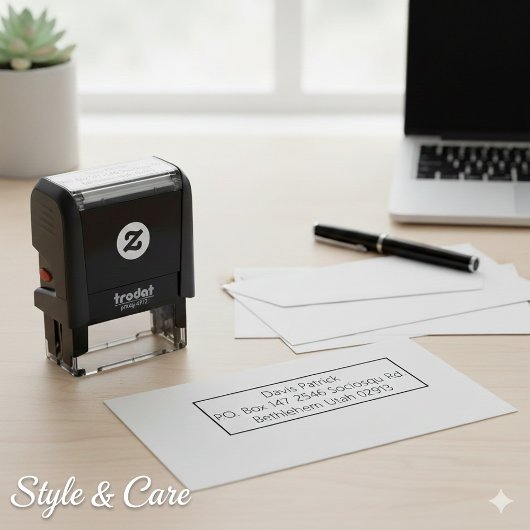 Elegant Address Stamp for Invitations or Envelopes セルフインキングスタンプ