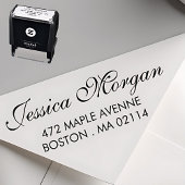Elegant Address Stamp | Script Style セルフインキングスタンプ