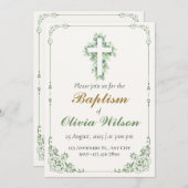 Elegant Adult Baptism Invitation 招待状 (正面/裏面)