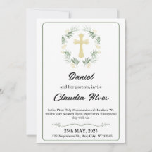 Elegant Adult Baptism Invitation