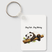 Elegant Aesthetic Panda Gift – Simple Minimal Cute キーホルダー (正面)