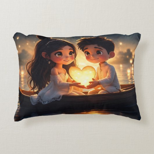 Elegant Aesthetic Throw Pillow - Decorative Accent アクセントクッション (正面)