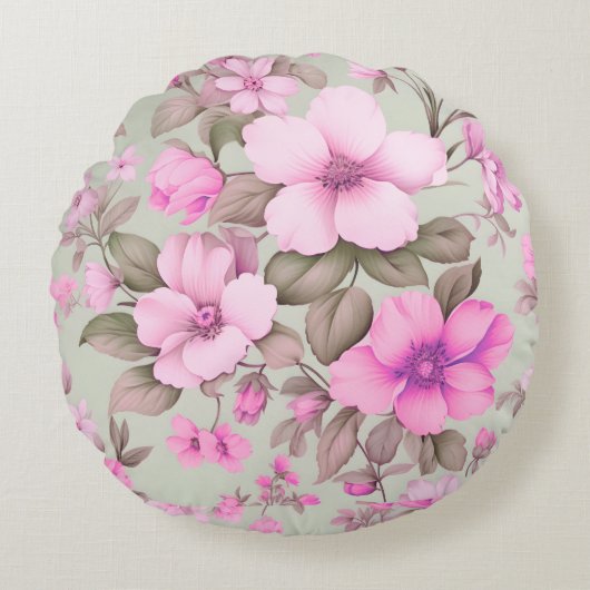 Elegant Aesthetic Throw Pillow - Decorative Accent ラウンドクッション (正面)