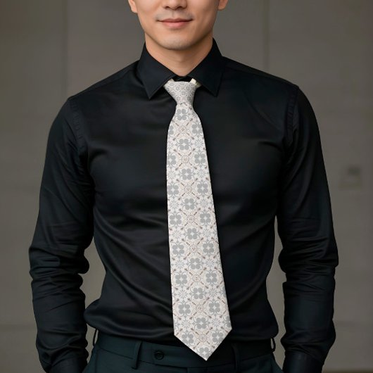 Elegant Aesthetics Spanish Geometric Pattern Tie ネクタイ