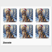 Elegant Afghan Hound Winter Wonderland Christmas スクエアシール (シート)