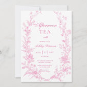 Elegant Afternoon Tea Party Girl Baby Shower 招待状 (正面)