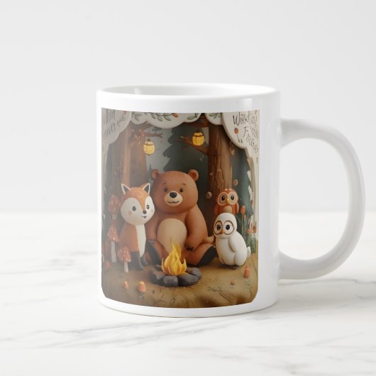 Elegant AI-Generated Mug Design – Unique Artistic  ジャンボコーヒーマグカップ (右)