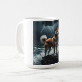 Elegant Akita Coffee Mug コーヒーマグカップ (正面左)