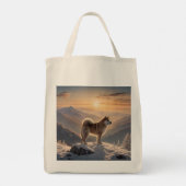 Elegant Akita Grocery Tote トートバッグ (裏面)