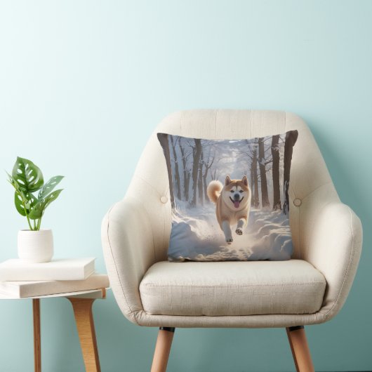 Elegant Akita Throw Pillow クッション (椅子)