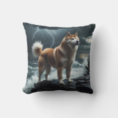 Elegant Akita Throw Pillow クッション (正面)