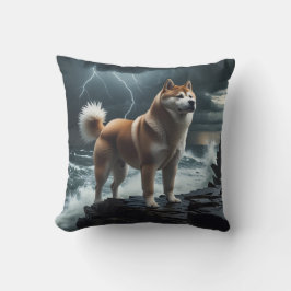 Elegant Akita Throw Pillow クッション