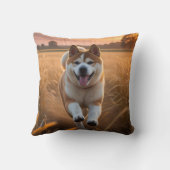 Elegant Akita Throw Pillow クッション (裏面)