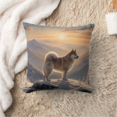 Elegant Akita Throw Pillow クッション (ブランケット)