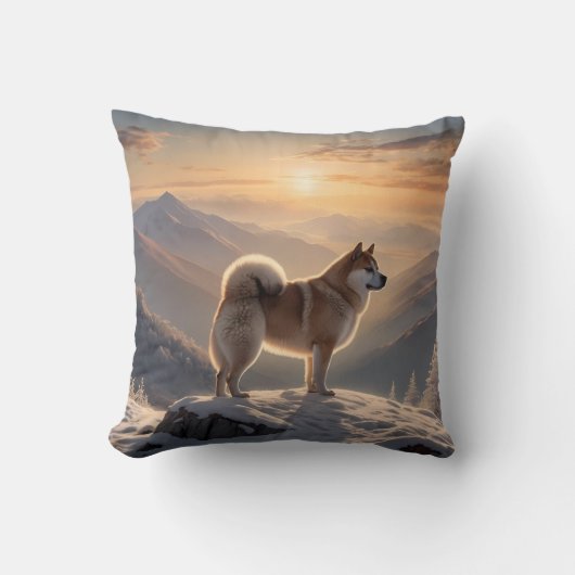 Elegant Akita Throw Pillow クッション (正面)