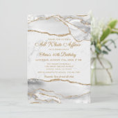 Elegant All White Affair Birthday Party 招待状 (スタンド正面)