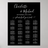 Elegant Alphabetical Wedding Seating Chart ポスター (正面)