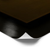 Elegant AM Monogram Brushed Gold Luxury Metallic S ポスター (コーナー)