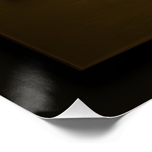 Elegant AM Monogram Brushed Gold Luxury Metallic S ポスター (コーナー)