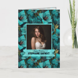 Elegant Amaryllis Birthday Gift For Her カード