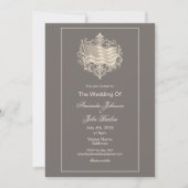 Elegant American Flag Military Honors Wedding 招待状 (正面)
