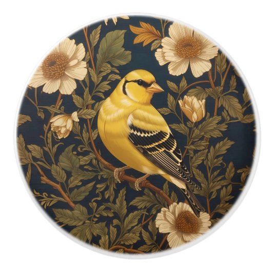 Elegant American Goldfinch  セラミックノブ (正面)