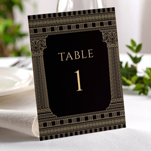 Elegant Ancient Greece Party Table Numbers テーブルナンバー