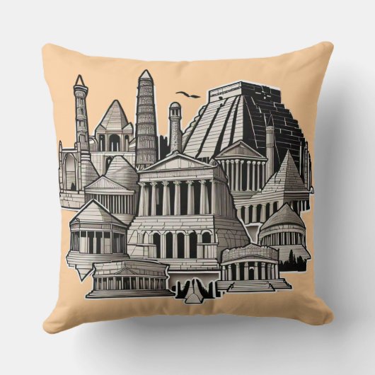 Elegant Ancient Landmarks クッション (裏面)
