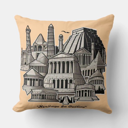 Elegant Ancient Landmarks クッション (正面)