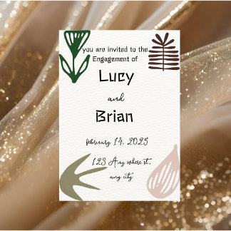 Elegant and artistic wedding invitation 招待状