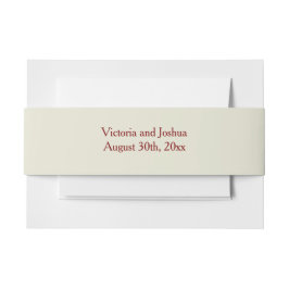 Elegant and Basic beige burgundy 招待状ベリーバンド