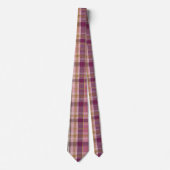 Elegant and classic Pink Plaid Gingham Pattern ネクタイ (正面)