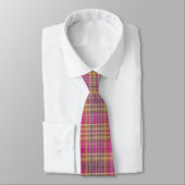 Elegant and classic Pink Plaid Gingham Pattern ネクタイ (タイ)