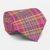 Elegant and classic Pink Plaid Gingham Pattern ネクタイ (ロール)