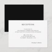 Elegant and Contemporary Wedding Reception Card エンクロージャーカード (正面/裏面)