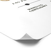 Elegant and Minimal Wedding Order of Events Sign ポスター (角)