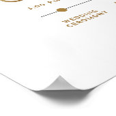 Elegant and Minimal Wedding Order of Events Sign  ポスター (角)