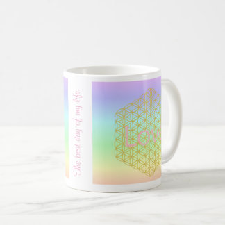 elegant and modern flower of life love コーヒーマグカップ