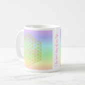 elegant and modern flower of life love コーヒーマグカップ (正面左)