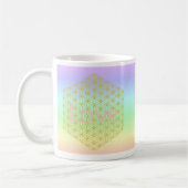 elegant and modern flower of life love コーヒーマグカップ (左)