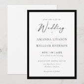 Elegant and Modern Formal Wedding Invitation 招待状 (正面/裏面)