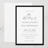 Elegant and Modern Formal Wedding Invitation 招待状 (正面/裏面)