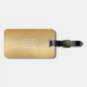 Elegant and modern golden Acrylic Luggage Tag ラゲッジタグ (裏面横)
