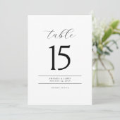 Elegant and Modern Minimalist Table Number Cards 招待状 (スタンド正面)