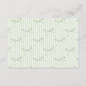 Elegant and Modern Sage Bow Wedding エンクロージャーカード (裏面)