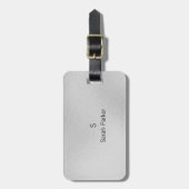 Elegant and modern silver Acrylic Luggage Tag ラゲッジタグ (正面縦)